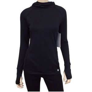 X by Gottex Women's Black Long Sleeve Activewear Top XS